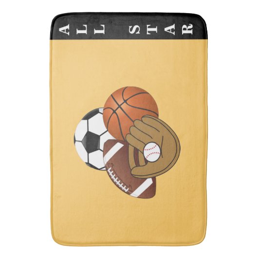 Sport Balls Bath Mat (Voorkant Verticaal)