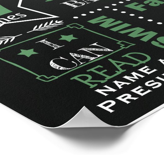 Sport Balls Birthday-bordbord Poster (Hoek)