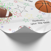 Sport Balls met sterren - Gift Wrap HAMbWG Cadeaupapier (Hoek)