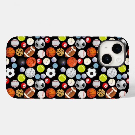 Sport Balls Pattern Case-Mate iPhone Case (Achterkant (horizontaal))