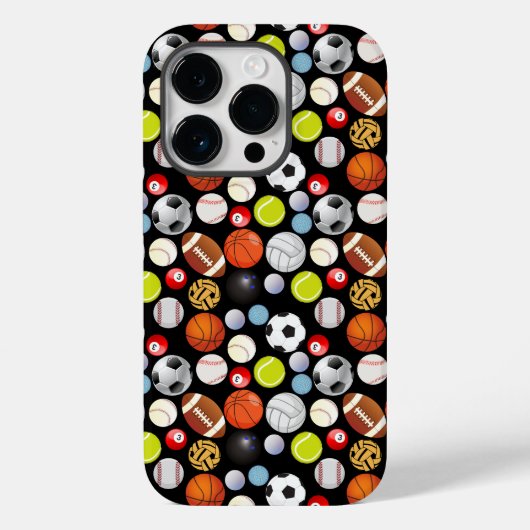 Sport Balls Pattern Case-Mate iPhone Case (Achterkant)