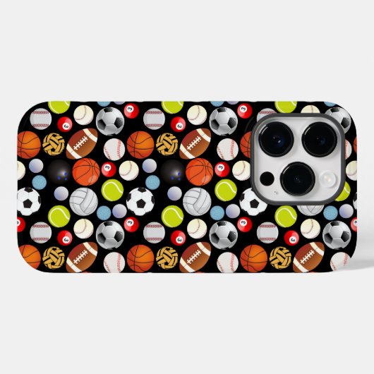 Sport Balls Pattern Case-Mate iPhone Case (Achterkant (horizontaal))