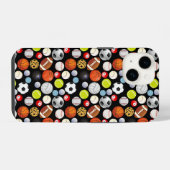 Sport Balls Pattern iPhone Hoesje (Achterkant horizontaal)