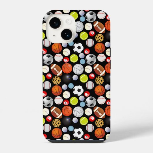 Sport Balls Pattern iPhone Hoesje (Achterkant)