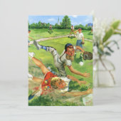  sport Baseball Boy of Girl Birthday Party Kaart (Staand voorkant)