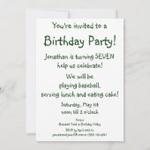  sport Baseball Boy of Girl Birthday Party Kaart (Achterkant)