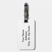 Sport Baseball | DIY-tekst | Donkerblauw en wit Bagagelabel (Achterkant verticaal)