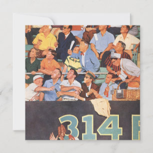 sport Baseball Fans at a Game Invitation Kaart