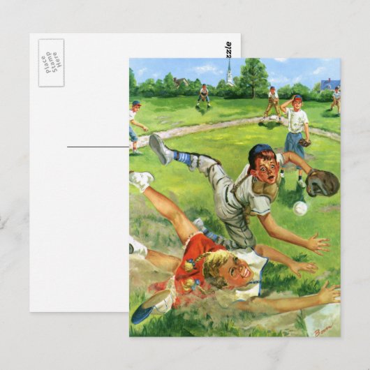 sport Baseball, kinderploegen spelen Briefkaart (Voorkant / Achterkant)