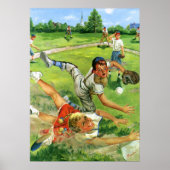  sport Baseball, kinderploegen spelen Poster (Voorkant)