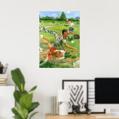  sport Baseball, kinderploegen spelen Poster (Thuiskantoor)