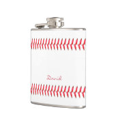 Sport Baseball Met de titel Aangepaste maatkolf Heupfles (Links)