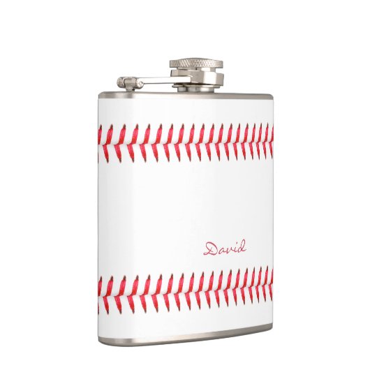 Sport Baseball Met de titel Aangepaste maatkolf Heupfles (Rechts)