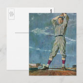  sport Baseball, Pitcher in honkbalspel Briefkaart (Voorkant / Achterkant)