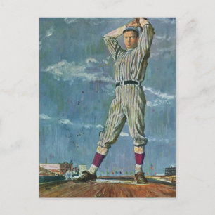 sport Baseball, Pitcher in honkbalspel Briefkaart