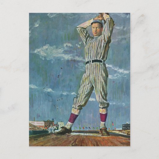  sport Baseball, Pitcher in honkbalspel Briefkaart (Voorkant)