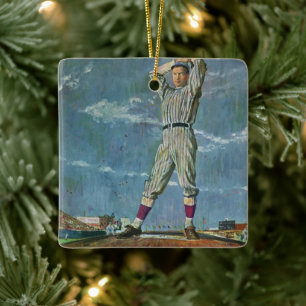  sport Baseball, Pitcher in honkbalspel Keramisch Ornament