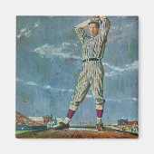  sport Baseball, Pitcher in honkbalspel Magneet (Voorkant)