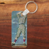  sport Baseball, Pitcher in honkbalspel Sleutelhanger (Achterkant)