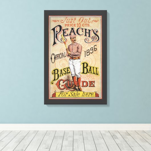  sport Baseball, Reach's Guide Hoesje Art Canvas Afdruk (Insitu (Houten vloer))