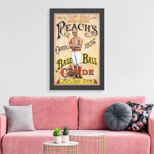  sport Baseball, Reach's Guide Hoesje Art Canvas Afdruk (Insitu (Woonkamer))