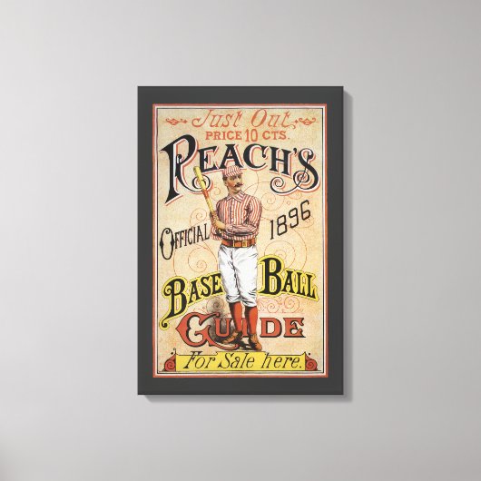  sport Baseball, Reach's Guide Hoesje Art Canvas Afdruk (Voorkant)