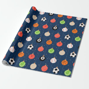 Sport Baseball Soccer Fun kerstdecoratie Cadeaupapier