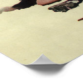  sport Baseball, speler die in huis glijdt Poster (Hoek)