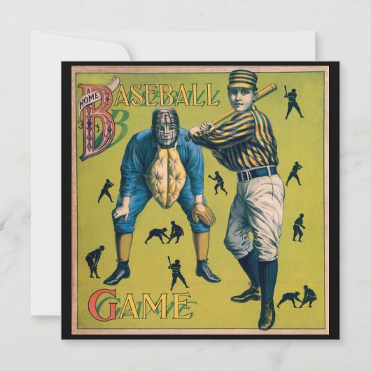  sport Baseball-spelers op het Homespel (Voorkant)