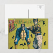  sport Baseball-spelers op het Homespel Briefkaart (Voorkant / Achterkant)