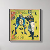 sport Baseball-spelers op het Homespel Canvas Afdruk (Voorkant)