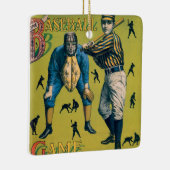 sport Baseball-spelers op het Homespel Keramisch Ornament (Rechts)