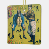 sport Baseball-spelers op het Homespel Keramisch Ornament (Links)