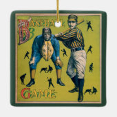 sport Baseball-spelers op het Homespel Keramisch Ornament (Achterkant)
