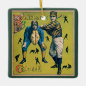 sport Baseball-spelers op het Homespel Keramisch Ornament (Voorkant)