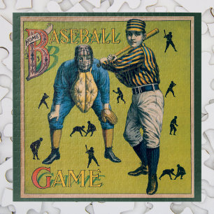 sport Baseball-spelers op het Homespel Legpuzzel