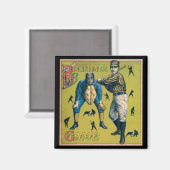 sport Baseball-spelers op het Homespel Magneet (Voorkant / Achterkant)