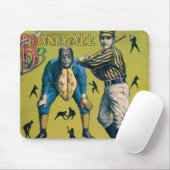  sport Baseball-spelers op het Homespel Muismat (Met muis)