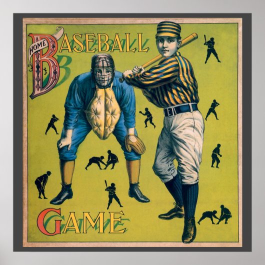  sport Baseball-spelers op het Homespel Poster (Voorkant)