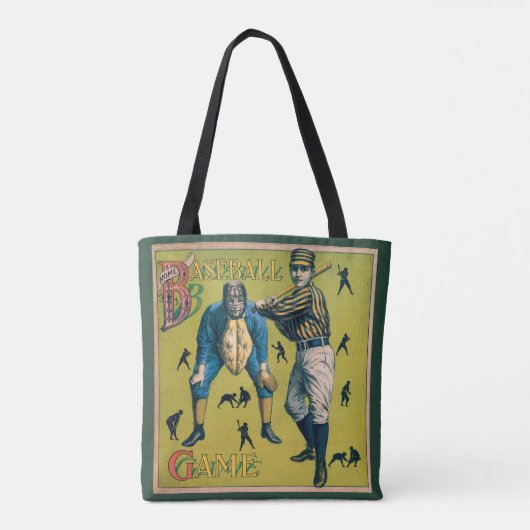  sport Baseball-spelers op het Homespel Tote Bag (Achterkant)