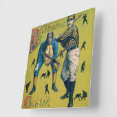  sport Baseball-spelers op het Homespel Vierkante Klok (Hoek)