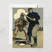  sport Baseball-spelers, stijlvolle kunst Briefkaart (Voorkant / Achterkant)