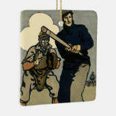  sport Baseball-spelers, stijlvolle kunst Keramisch Ornament (Rechts)