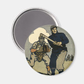  sport Baseball-spelers, stijlvolle kunst Magneet (Voorkant / Achterkant)