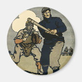 sport Baseball-spelers, stijlvolle kunst Magneet (Voorkant)
