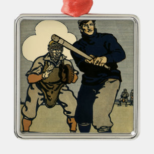  sport Baseball-spelers, stijlvolle kunst Metalen Ornament
