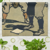  sport Baseball-spelers, stijlvolle kunst Theedoek (Gevouwen)