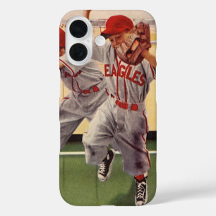 sport Baseball Team, jongens Roughhousing iPhone 16 Hoesje