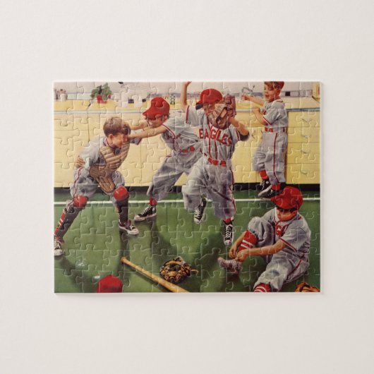  sport Baseball Team, jongens Roughhousing Legpuzzel (Horizontaal)