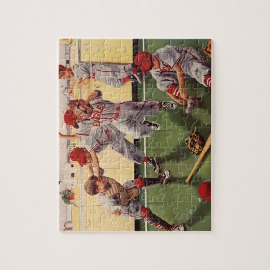  sport Baseball Team, jongens Roughhousing Legpuzzel (Verticaal)